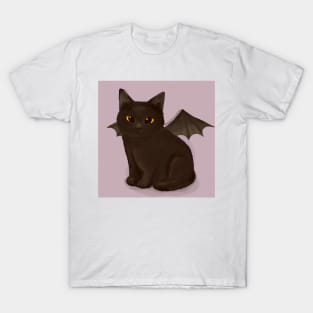 Halloween Bat Kitten T-Shirt